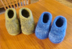 Felted Booties for Warren and Gavin 